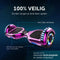 Ampes Hoverboard - Bluetooth Speaker - 24V 4.0 Ah Accu - 12 km/h - UL2272 Gecertificeerd - LED Verlichting - Anti lek banden - Belastbaar tot 120KG - 6.5 Inch - Roze + Hoverkart carbon