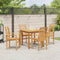 vidaXL - Stapelbare - Tuinstoelen - 4 - stuks - Massief - Teakhout