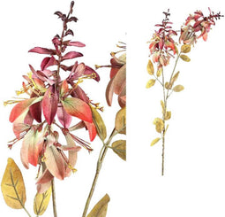 PTMD Kunstbloem Garden - 48x18x104 cm - Polyester - Oranje