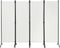 Woltu Paravent 4-Delig 224 x 182 cm – Crème – Inklapbare Ruimteverdeler en Inkijkbescherming voor
