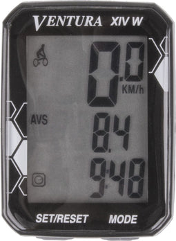 Ventura Draadloze fietscomputer - 14 functies - Zwart - Compact ontwerp
