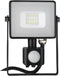 10W LED Bouwlamp met PIR sensor - Koel Wit