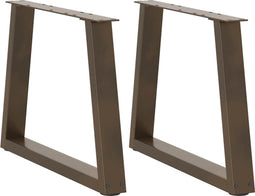 vidaXL - Eettafelpoten - 2 - st - V-vormig - 70x(42-43,3) - cm - staal - naturel