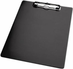 10x Klembord LPC A4 staand met kopklem zwart - set 10 stuks