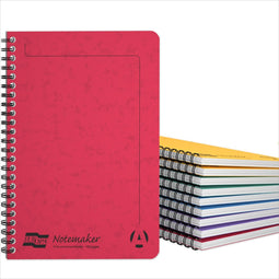 10x Notitieboekje met spiraal EUROPA Gelijnd met 60 uitneembare pagina's A5