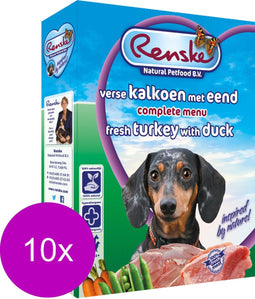 10x Renske Vers Gestoomd Complete Menu Kalkoen - Eend 395 gr
