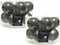 10x stuks kerstballen antraciet (warm grey) van glas 6 cm - mat/glans - Kerstboomversiering