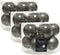 10x stuks kerstballen antraciet (warm grey) van glas 6 cm - mat/glans - Kerstboomversiering