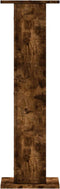vidaXL - Plantenstandaards - 2 - st - 30x30x95 - cm - bewerkt - hout - gerookt - eiken