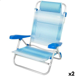 Strandstoel Aktive 47 x 82 x 49 cm (2 Stuks)