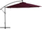 vidaXL - Zweefparasol - met - LED-verlichting - 350 - cm - bordeauxrood