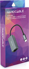Nanocable 10.03.0406 - USB-C naar Gigabit Ethernet Converter - 10/100/1000 Mbps - Grijs