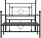 vidaXL - Bedframe - met - hoofd- - en - voeteneinde - metaal - zwart - 100x190 - cm