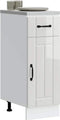 vidaXL - Keuken - onderkast - Lucca - bewerkt - hout - hoogglans - wit