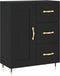 vidaXL - Dressoir - 69,5x34x90 - cm - bewerkt - hout - zwart