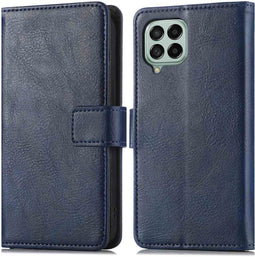 iMoshion Hoesje Geschikt voor Samsung Galaxy M53 Hoesje Met Pasjeshouder - iMoshion Luxe Bookcase - Donkerblauw