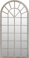 vidaXL - Tuinspiegel - 90x45 - cm - ijzer - zandkleurig