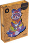 UNIDRAGON Houten Puzzel Voor Volwassenen Dier - Uitstralende Wasbeer - 281 stukjes - King Size 30x40 cm