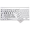 Logicskin - Toetsenbord Skin - XL zwart-wit met Duitse numeriek - Silicone