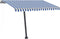 vidaXL - Luifel - automatisch - met - LED - en - windsensor - 350x250 - cm - blauw - wit