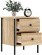 vidaXL - Nachtkastjes - 2 - st - 40x42x50 - cm - bewerkt - hout - sonoma - eikenkleurig