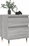 vidaXL - Nachtkastje - 40x35x50 - cm - bewerkt - hout - grijs - sonoma - eikenkleurig