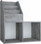 vidaXL - Kindertijdschriftenrek - 71x30x78,5 - cm - bewerkt - hout - betongrijs