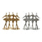 Decoratieve figuren DKD Home Decor 33,5 x 14,5 x 32 cm Zilverkleurig Gouden Hars Balletdanseres