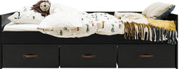 Bopita Floris bedbank 90x200 (excl. bodem) - Mat Zwart