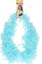Atosa Carnaval verkleed boa met veren - ijs blauw - 180 cm - 45 gram - Glitter and Glamour