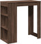 vidaXL - Bartafel - met - rekken - 102x50x103,5 - cm - bewerkt - hout - bruin - eiken
