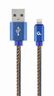 Cablexpert CC-USB2J-AMLM-1M-BL - USB A naar Lightning Kabel - 1 m - Blauw