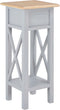 vidaXL - Bijzettafel - 27x27x65,5 - cm - hout - grijs