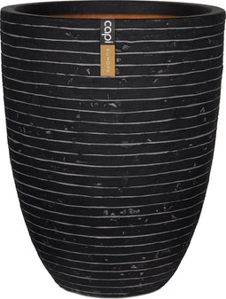 Capi Europe - Vaas elegant laag Row NL - 46x58 - Antraciet - Opening Ø38 - Bloempot voor binnen en buiten - Levenslang garantie - Breukbestendig - 100% Recyclebaar - CO2 Neutraal geproduceerd - KRWZ783