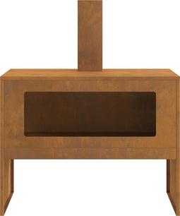 vidaXL - Vuurtoren - met - Schouw - 80x50x96 - cm - Weerbestendig - Staal