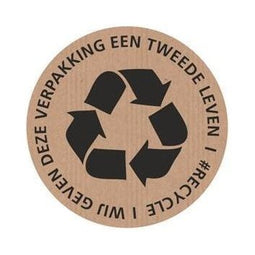 Klika - Etiket bruin 60mm #RECYCLE 250 stuks - 7 stuks