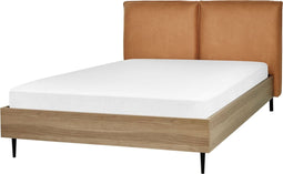 LIMANTON - Bed - Goudbruin - 140 x 200 cm - Kunstleer