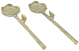 PTMD Kir Gold Aluminium Flower Salad Server