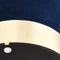 vidaXL - Kruk - fluweel - blauw - en - goudkleurig