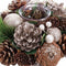 Kerstkaarshouder Gouden Natuurlijk Plastic Foam 19 x 19 x 9 cm