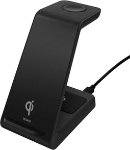 Deltaco QI-1037 - Wireless 3-in-1-charger - 15W snellader - Zwart