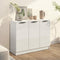 vidaXL - Dressoir - 90,5x30x70 - cm - bewerkt - hout - hoogglans - wit