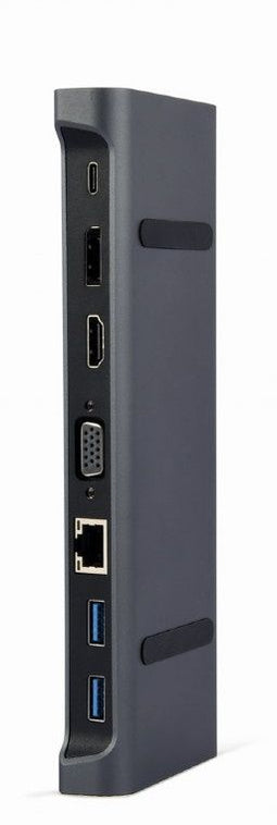 Gembird A-CM-COMBO9-02 - Hub USB - 3x USB 3.2 5Gb/s - Grijs