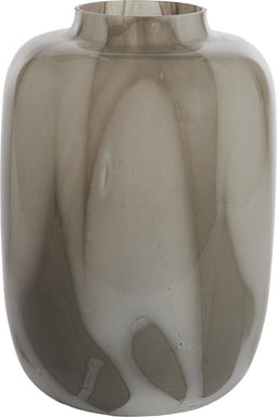 Light&living Vaas Ø24x34 cm KOBALA glas grijs-crème