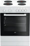 Beko FSS66000GW - Elektrisch Fornuis - 4 kookzones - 71L oven