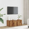 vidaXL - Tv-meubel - 80x34x30 - cm - bewerkt - hout - oud - houtkleurig