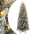 vidaXL - Kunstkerstboom - met - 150 - LED's - en - sneeuw - 120 - cm