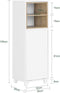 SoBuy BZR146-W - Badkamerkast - Afneembare wasmand - Wit