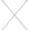 vidaXL - Eettafelpoten - 2 - st - X-vormig - 80x(72-73) - cm - staal - wit