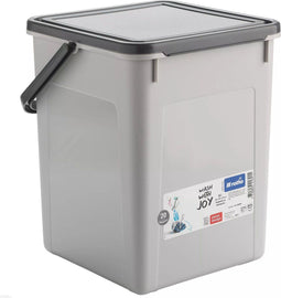 Rotho - Poedercontainer / opbergdoos met deksel - kunststof - 5 kg 9L - grijs